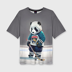 Футболка оверсайз женская Panda striker of the Florida Panthers, цвет: 3D-принт