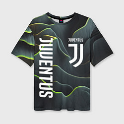Футболка оверсайз женская Juventus dark green logo, цвет: 3D-принт