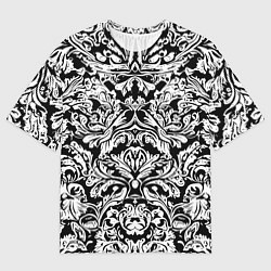 Футболка оверсайз женская Floral pattern - irezumi - neural network, цвет: 3D-принт