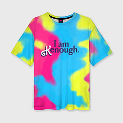 Футболка оверсайз женская I Am Kenough Tie-Dye, цвет: 3D-принт