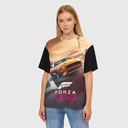 Футболка оверсайз женская Forza Horizon race, цвет: 3D-принт — фото 2