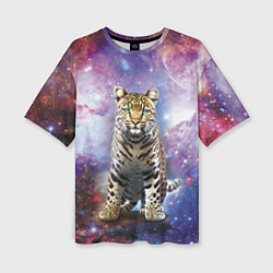 Футболка оверсайз женская Space leopard, цвет: 3D-принт