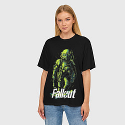 Футболка оверсайз женская Fallout green, цвет: 3D-принт — фото 2
