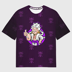 Футболка оверсайз женская One piece - Луффи в стиле Пип-Бой, цвет: 3D-принт
