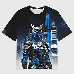 Футболка оверсайз женская Роботизированный самурай, цвет: 3D-принт