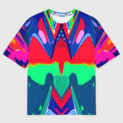 Футболка оверсайз женская Abstract mirror composition, цвет: 3D-принт