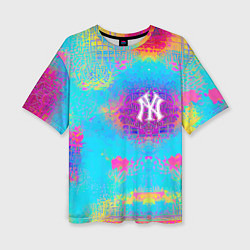 Футболка оверсайз женская New York Yankees - baseball team - logo, цвет: 3D-принт