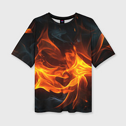 Футболка оверсайз женская Пламя костра, цвет: 3D-принт