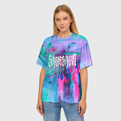Футболка оверсайз женская Shurshun - tie-dye, цвет: 3D-принт — фото 2