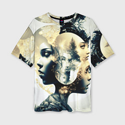 Футболка оверсайз женская Игра разума в стиле абстрактный экспрессионизм, цвет: 3D-принт