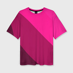 Футболка оверсайз женская Широкие розовые полосы, цвет: 3D-принт