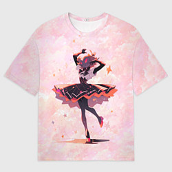 Футболка оверсайз женская Балерина в Хэллоуин, цвет: 3D-принт