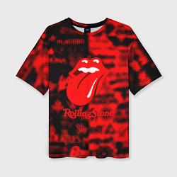 Футболка оверсайз женская Rolling Stones logo групп, цвет: 3D-принт