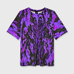 Женская футболка оверсайз Демонический доспех фиолетовый