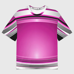 Женская футболка оверсайз Розовый выпуклый фон