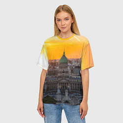 Футболка оверсайз женская Буэнос-Айрес, цвет: 3D-принт — фото 2