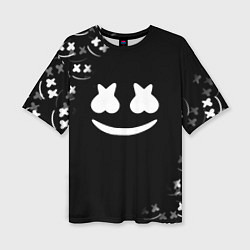 Женская футболка оверсайз Marshmello black collection