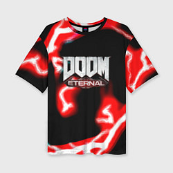Футболка оверсайз женская Doom eternal storm, цвет: 3D-принт