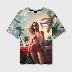 Футболка оверсайз женская Девушка GTA 6, цвет: 3D-принт