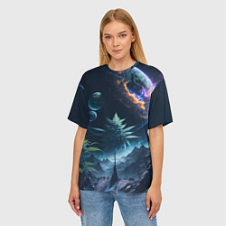 Футболка оверсайз женская Вид на землю с другой планеты, цвет: 3D-принт — фото 2