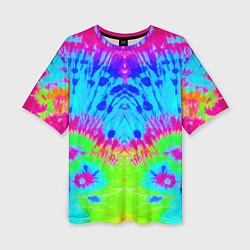 Футболка оверсайз женская Tie-Dye abstraction, цвет: 3D-принт