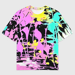 Футболка оверсайз женская Color expressive abstraction, цвет: 3D-принт