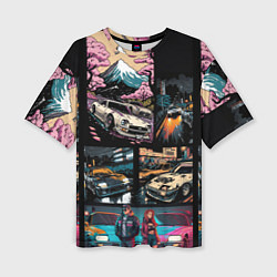 Футболка оверсайз женская Japanese jdm art, цвет: 3D-принт