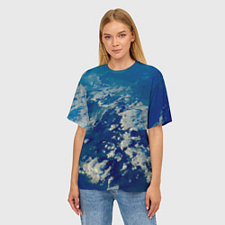 Футболка оверсайз женская Небо Земли - star dust, цвет: 3D-принт — фото 2