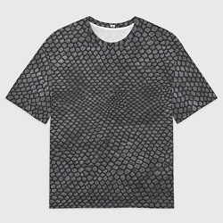 Женская футболка оверсайз Текстура змеиная кожа