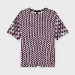 Женская футболка оверсайз Треугольные полосы пыльно-розовый