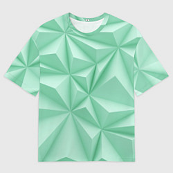 Женская футболка оверсайз Объемные пирамидки