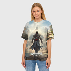 Футболка оверсайз женская Assassins creed большой город, цвет: 3D-принт — фото 2
