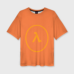 Футболка оверсайз женская Half-Life оранжевый, цвет: 3D-принт