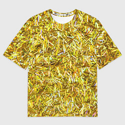 Женская футболка оверсайз Золотые ленточки