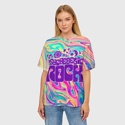 Футболка оверсайз женская Psychedelic rock, цвет: 3D-принт — фото 2