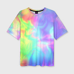 Футболка оверсайз женская Яркий тай-дай абстракция, цвет: 3D-принт