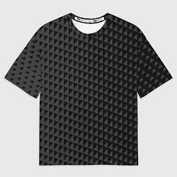 Женская футболка оверсайз Паттерн из черных треугольников