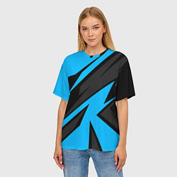 Футболка оверсайз женская Geometry racing, цвет: 3D-принт — фото 2