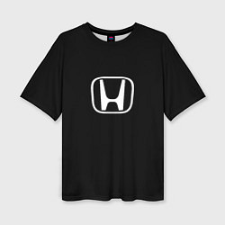 Футболка оверсайз женская Honda white logo, цвет: 3D-принт