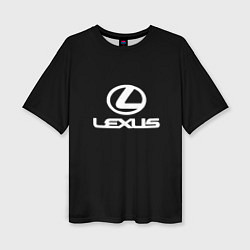 Футболка оверсайз женская Lexus white logo, цвет: 3D-принт