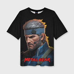 Футболка оверсайз женская Веном Снейк из игры Metal gear, цвет: 3D-принт