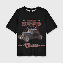 Женская футболка оверсайз Классический хот-род