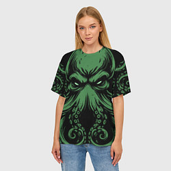 Футболка оверсайз женская Ктулху иллюстрация, цвет: 3D-принт — фото 2