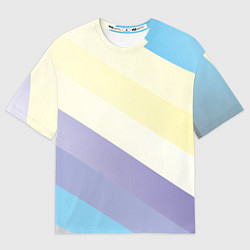 Футболка оверсайз женская Паттерн цветные волны - color waves, цвет: 3D-принт