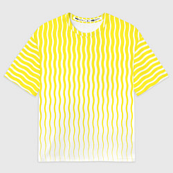 Футболка оверсайз женская Вертикальные волнистые линии, цвет: 3D-принт