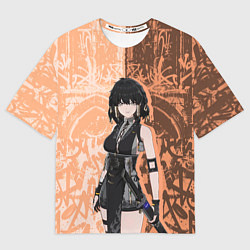 Женская футболка оверсайз Грозовые волны - Ровер