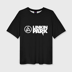 Женская футболка оверсайз Linkin park logo rock music