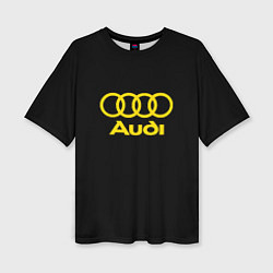 Женская футболка оверсайз Audi logo yellow