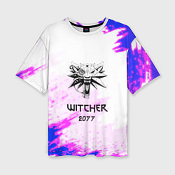 Футболка оверсайз женская The Witcher colors neon, цвет: 3D-принт