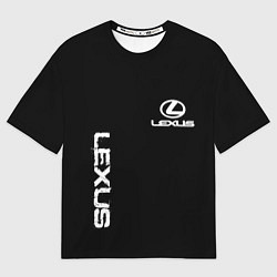 Футболка оверсайз женская Lexus white logo auto, цвет: 3D-принт